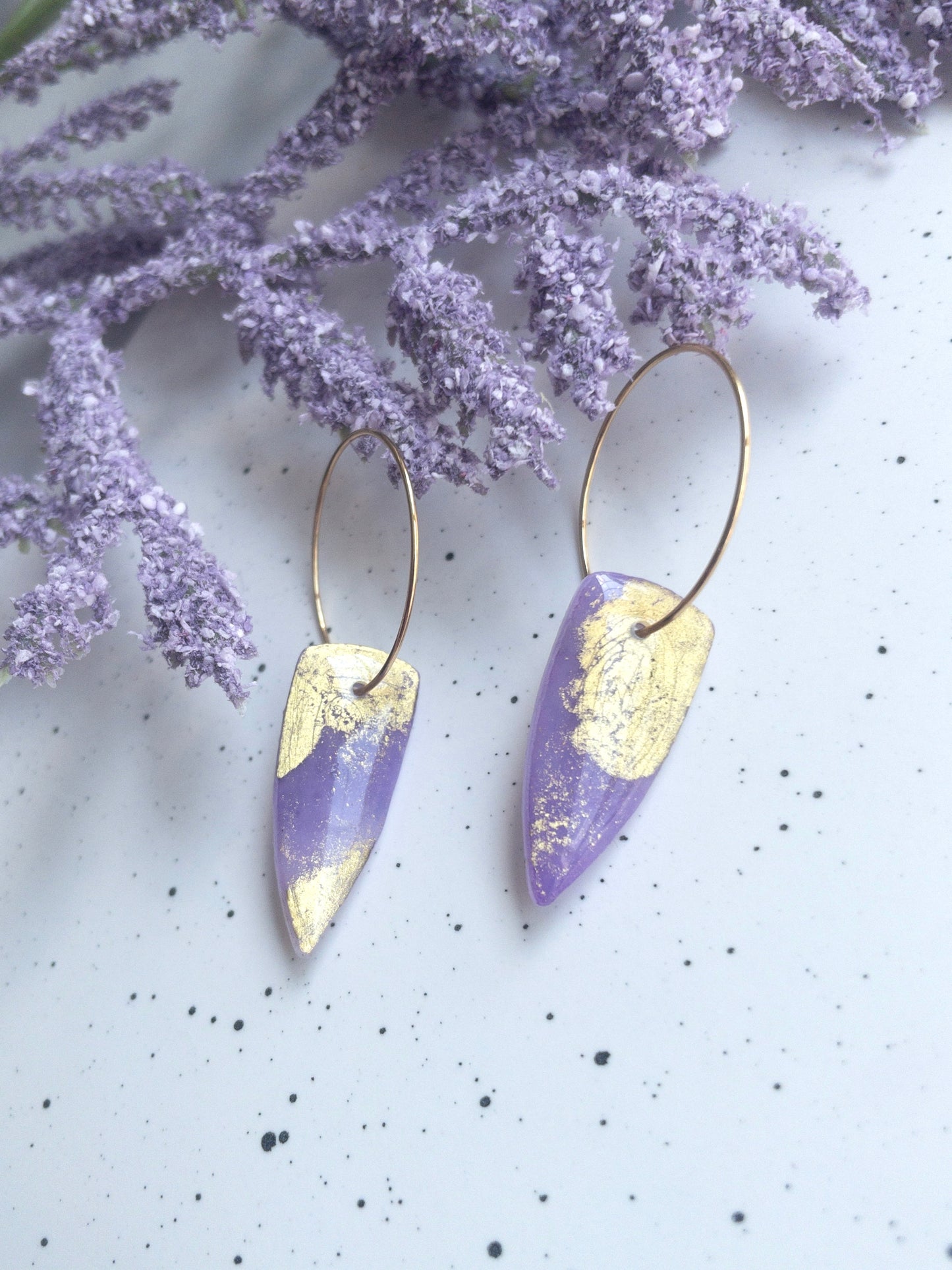 Purple and Gold | Dagger Hoops