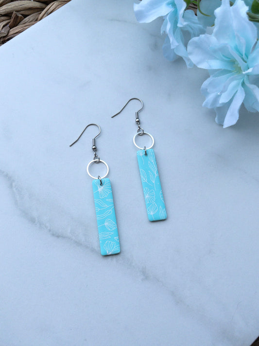 Mint & White | Vertical Rectangles with Rings