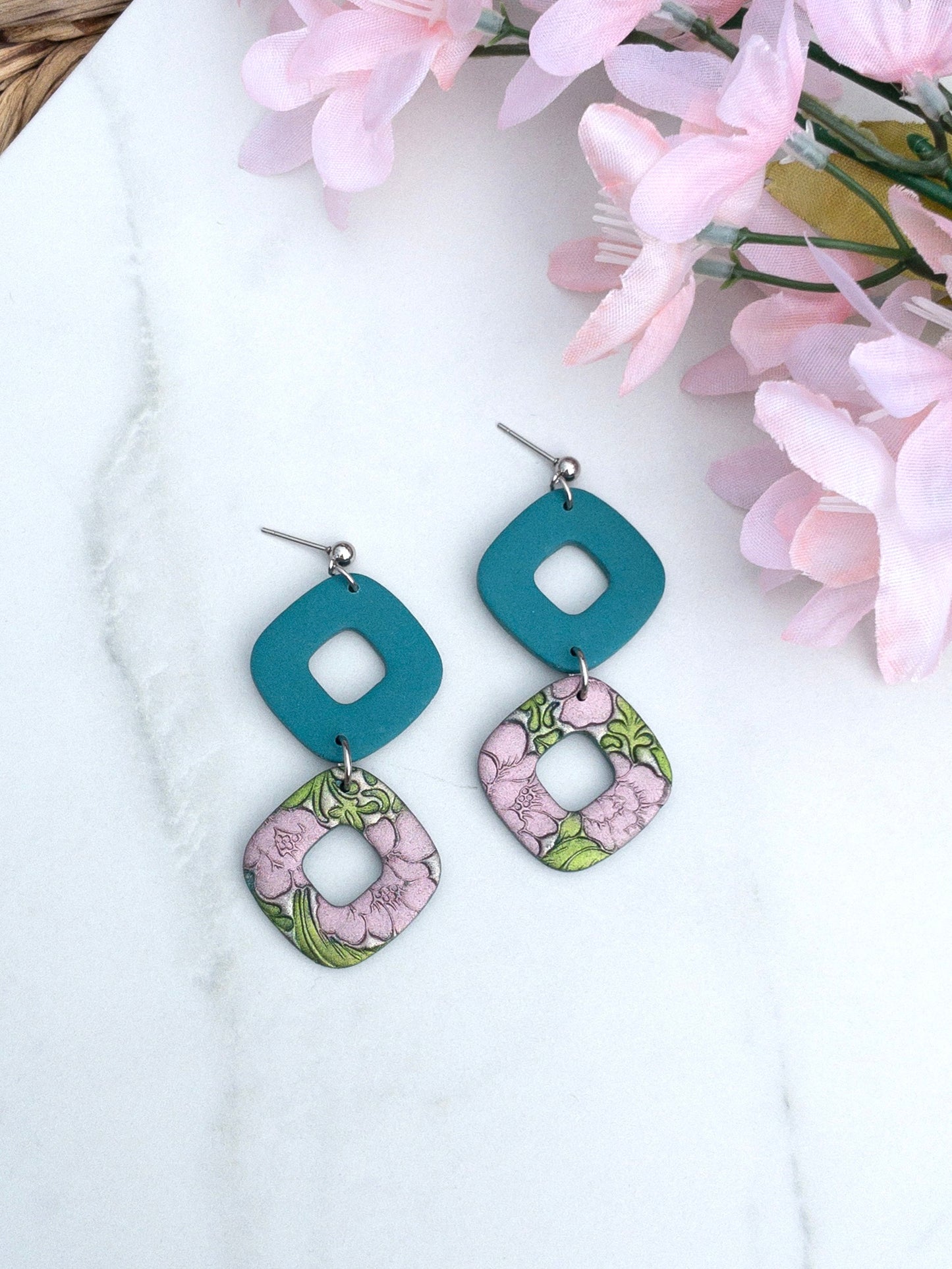 Teal & Butterfly Garden | Tiered Diamonds