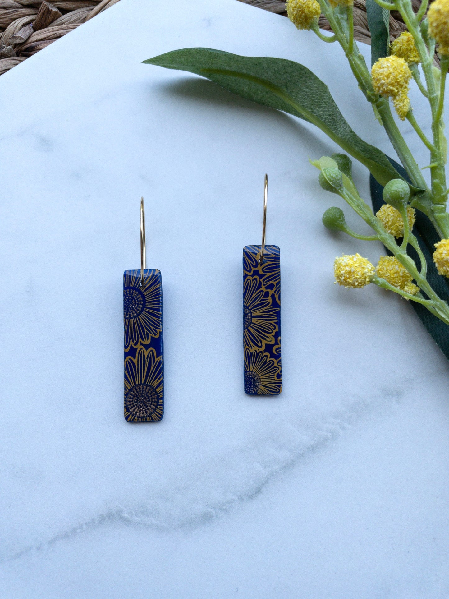 Sunflowers | Small Vertical Rectangle Hoops