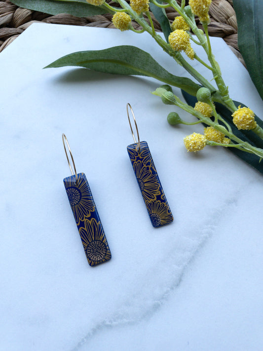 Sunflowers | Small Vertical Rectangle Hoops