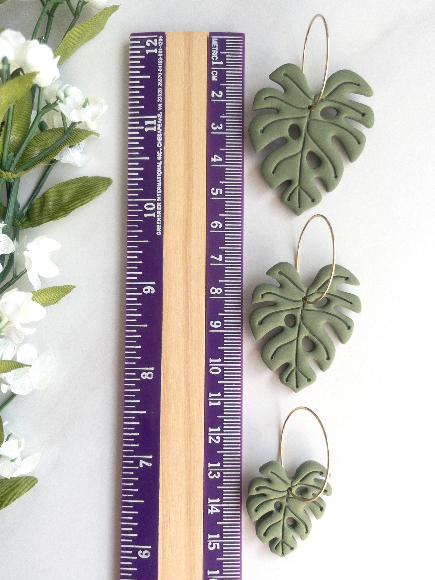 Monstera Deliciosa | Hoops (3 sizes)