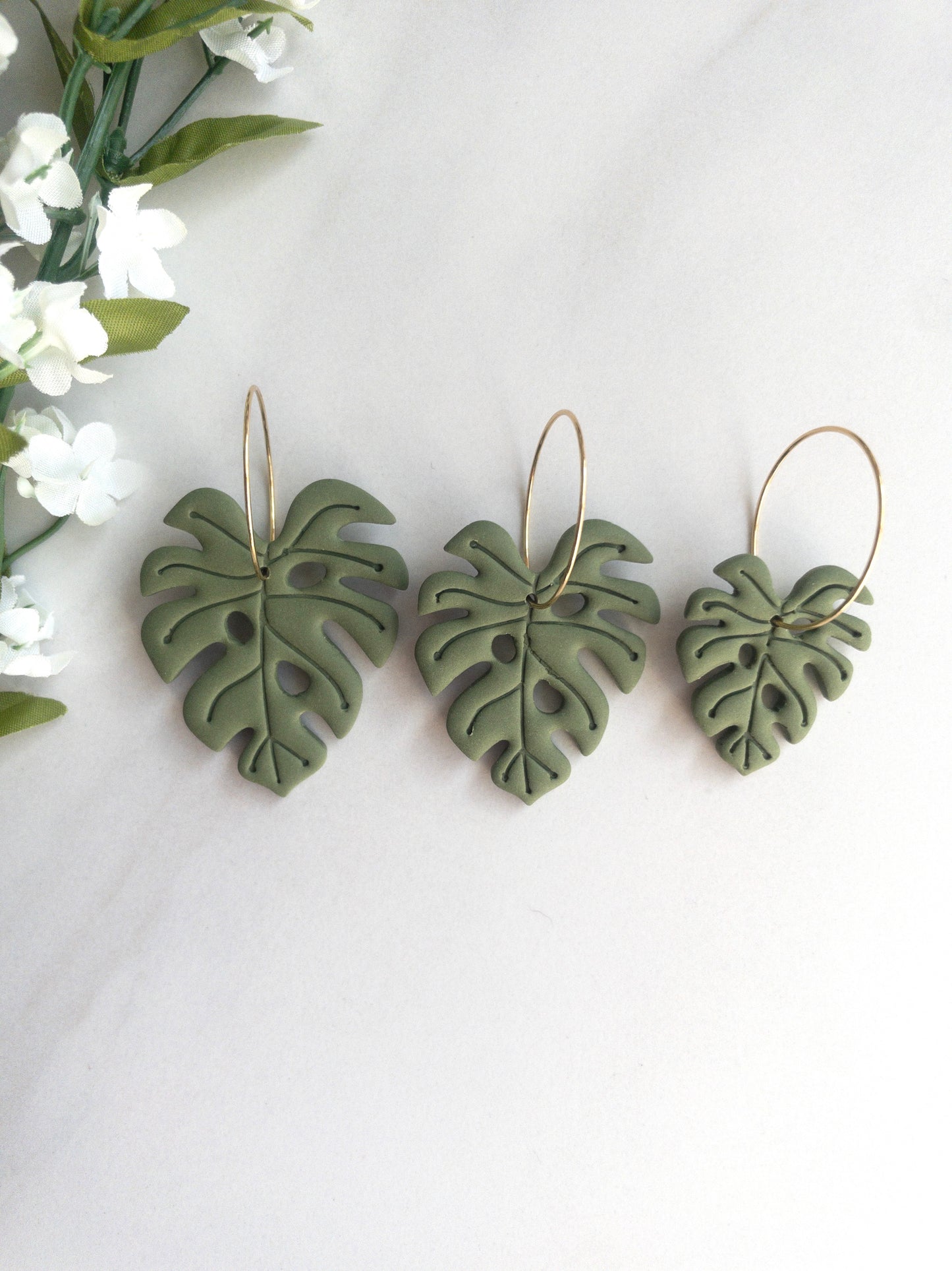 Monstera Deliciosa | Hoops (3 sizes)