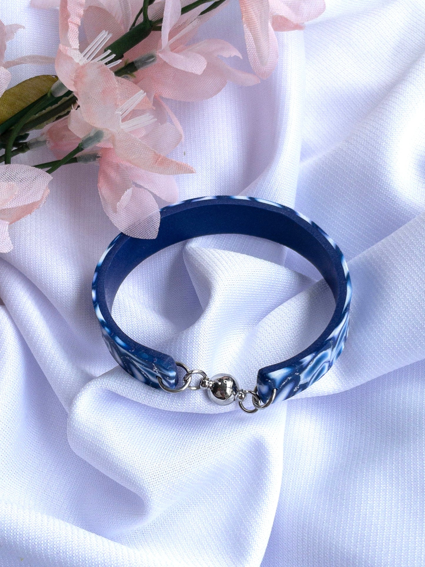 Blue Kaleidoscope | 1/2" Cuff Bracelet