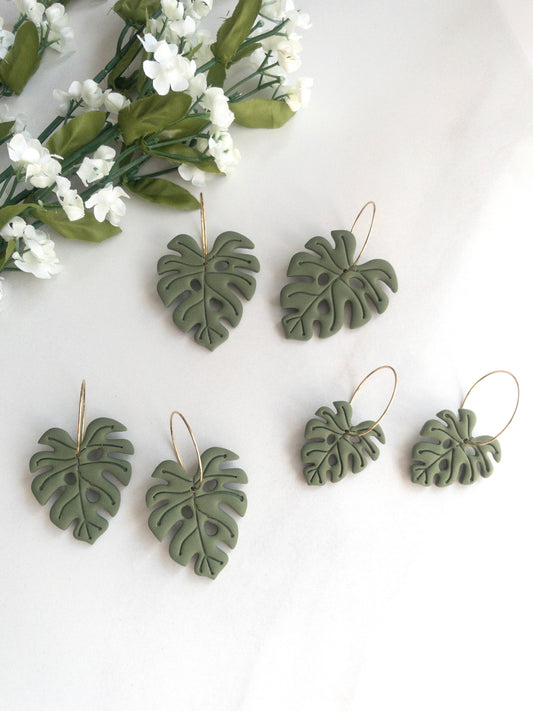 Monstera Deliciosa | Hoops (3 sizes)
