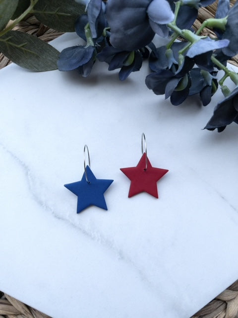 Independence Day | Mismatched Star Hoops