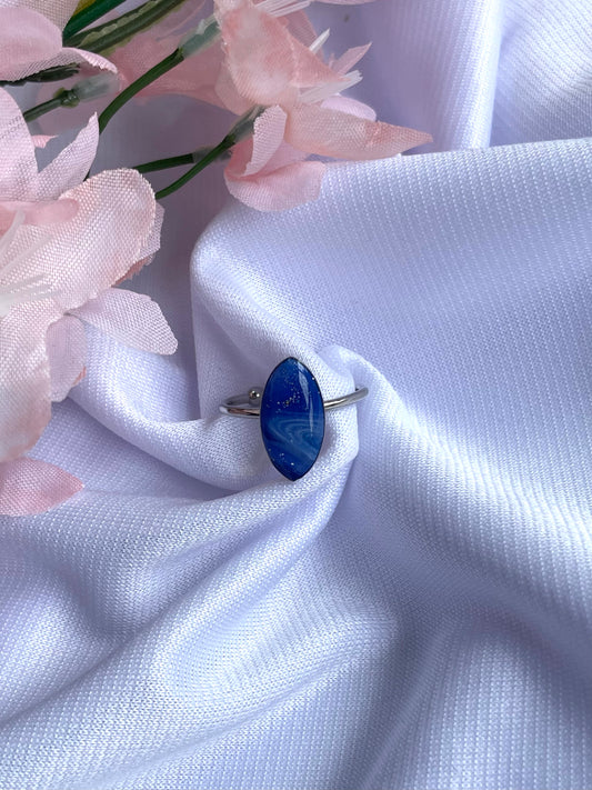 Galaxy Blue | Marquise Silver Ring