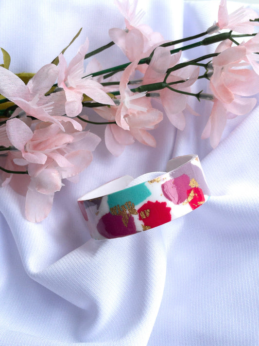 Spring Vibes Terrazzo | 3/4" Cuff Bracelet