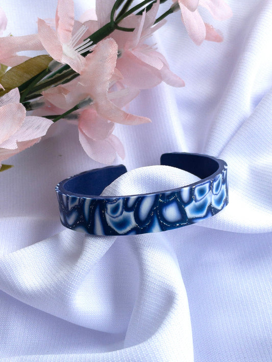 Blue Kaleidoscope | 1/2" Cuff Bracelet